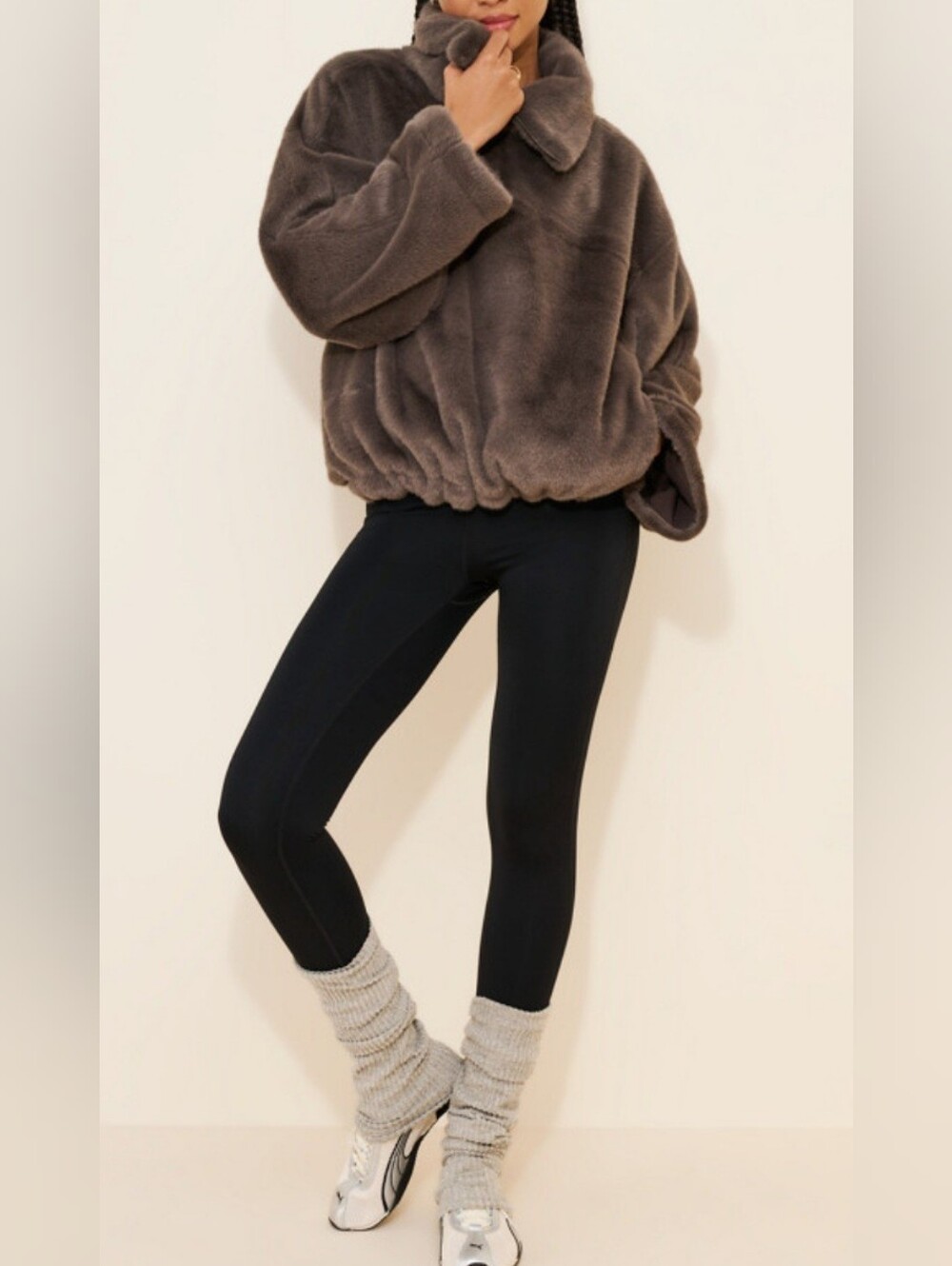 Free People Movement Alpine Oversized Ultra Soft Faux Fur Pullover. Jacket